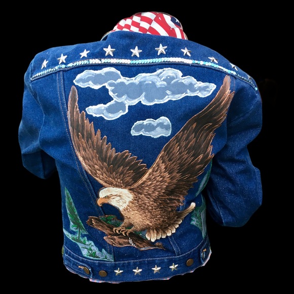Custom Vintage Wrangler USA Eagle Denim Jacket - Picture 6 of 13
